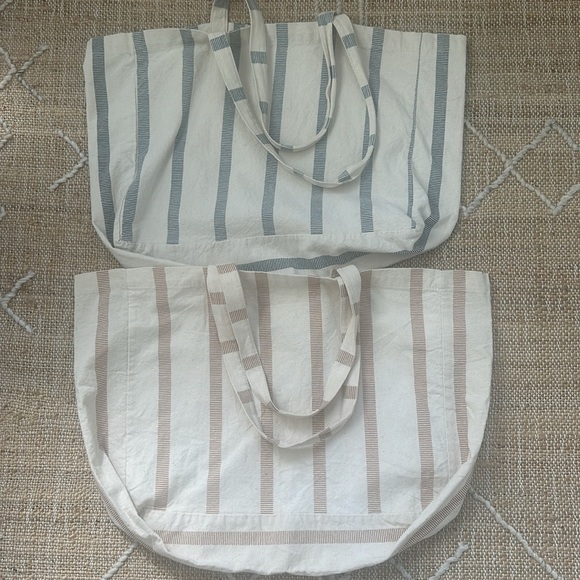 Sezane Tote Bag Lot of Two Tensira x Sezane Brown and Navy Bags - Picture 3 of 3